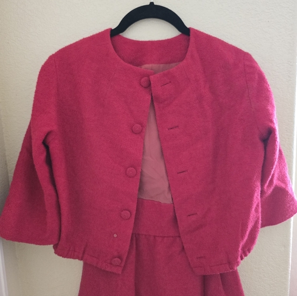 Vintage Mauve & Maroon Dress Set XS - Picture 6 of 8